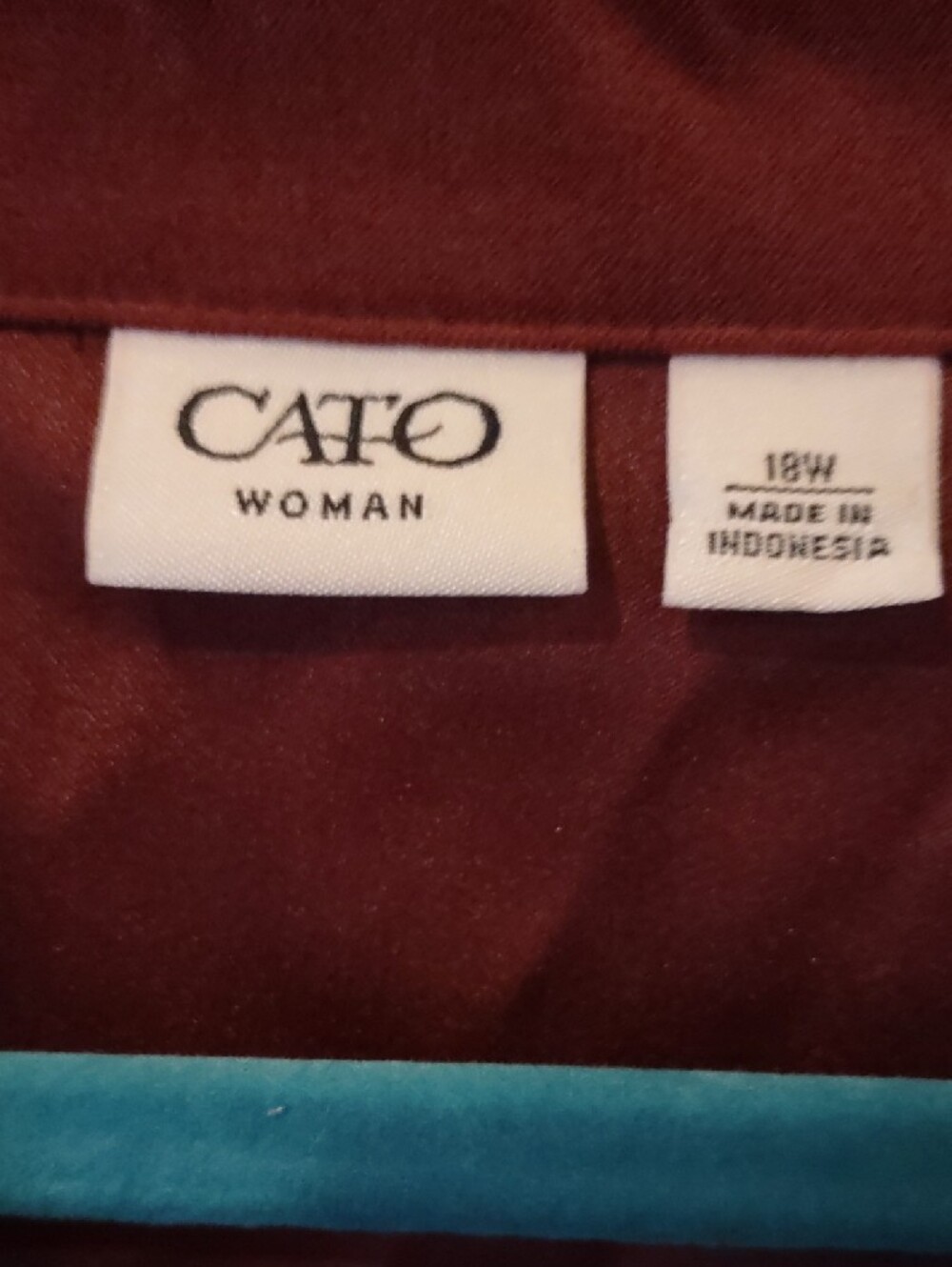 Women's Burgundy Button-Front Jacket - Picture 2 of 2